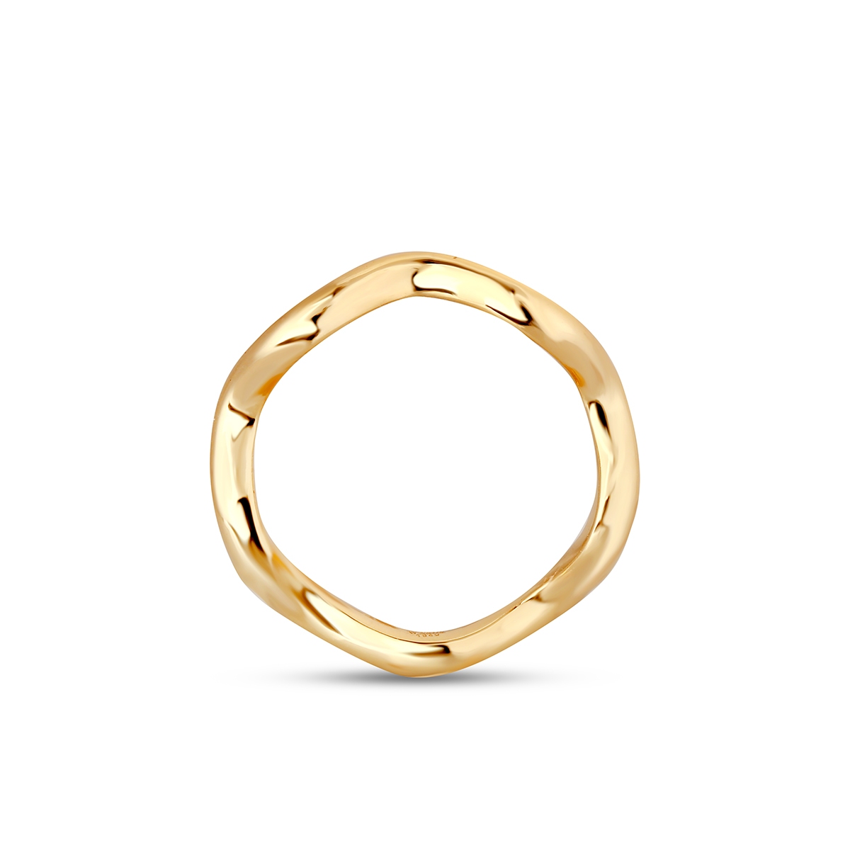 Pierścionek srebrny pozłacany