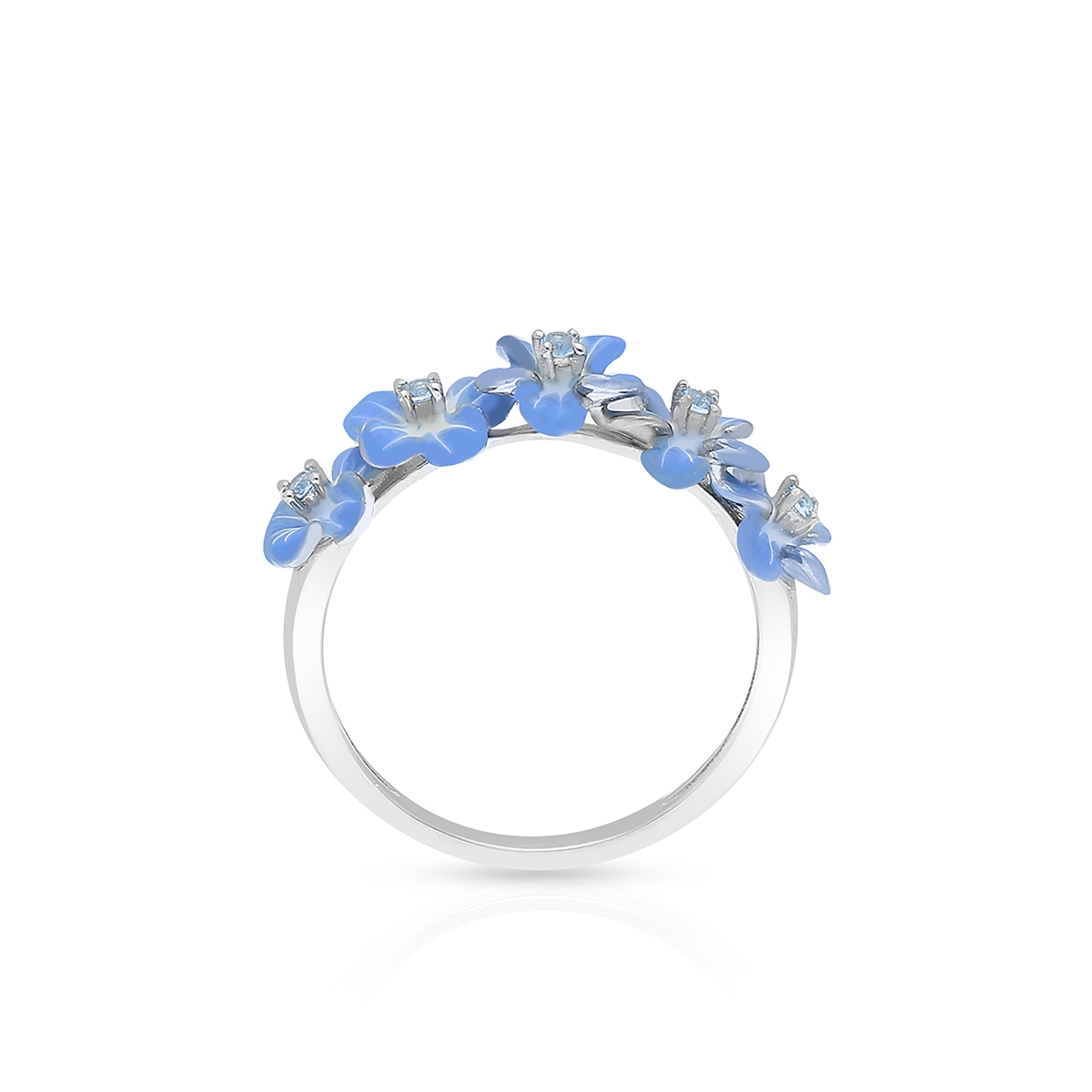 Pierścionek srebrny Kwiaty Nocy