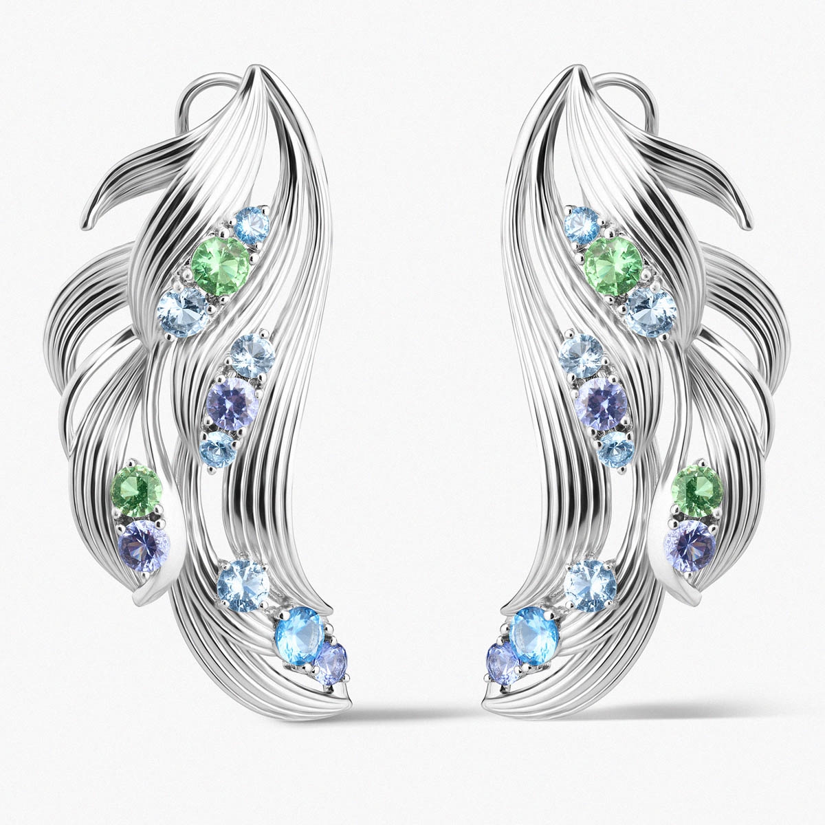 Kolczyki srebrne KOI