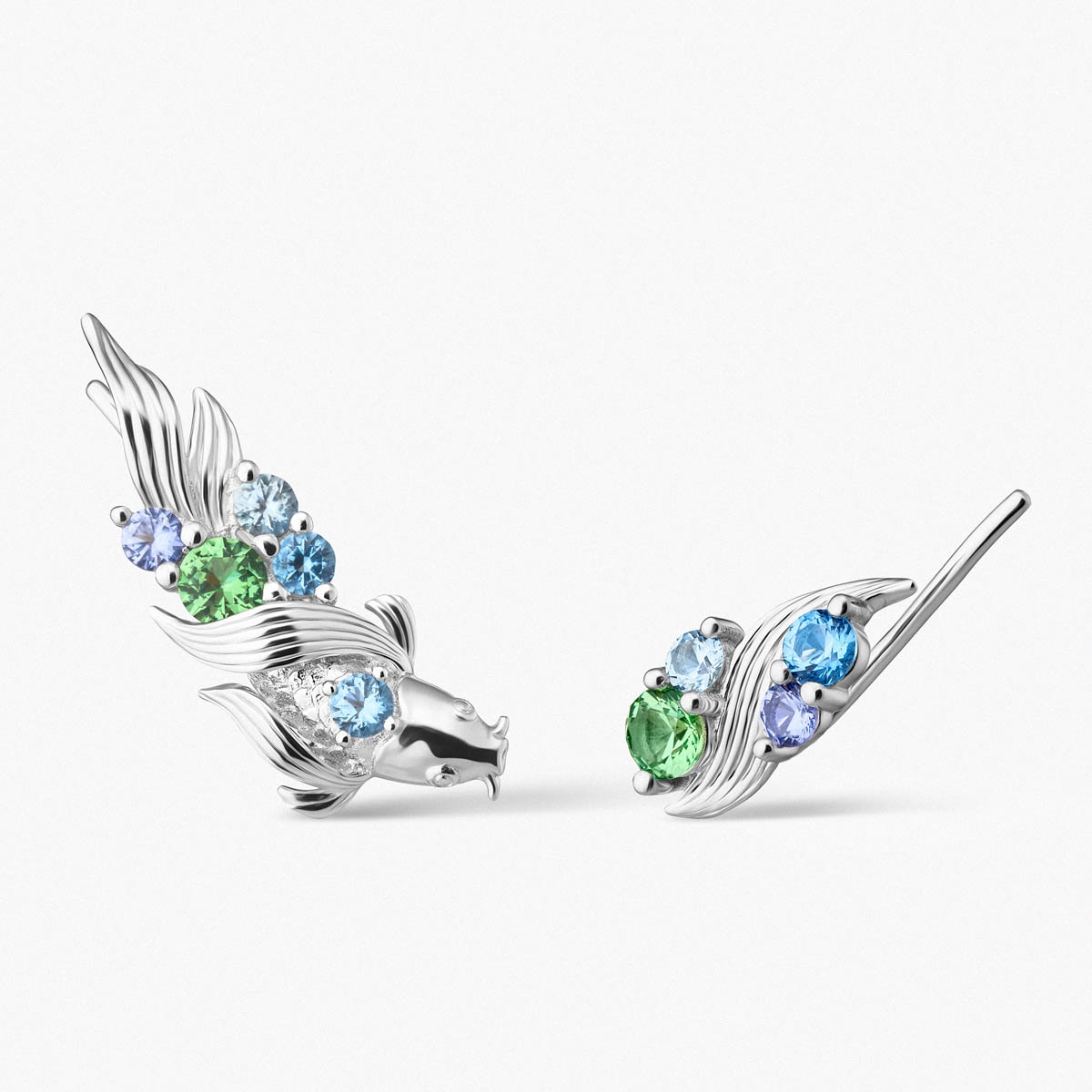 Nausznice srebrne KOI