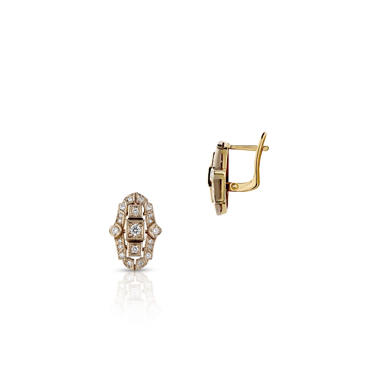 Kolczyki złote z brylantami