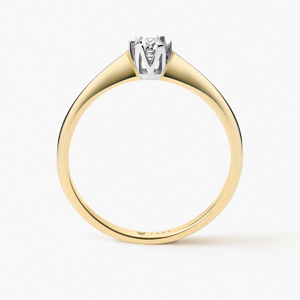 Pierścionek złoty zaręczynowy Jedyny