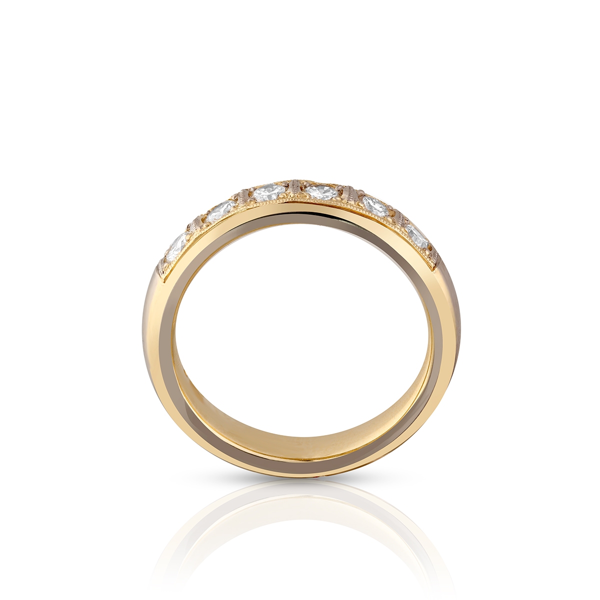 Pierścionek złoty z brylantami