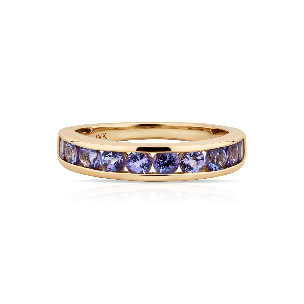 Pierścionek złoty z tanzanitami