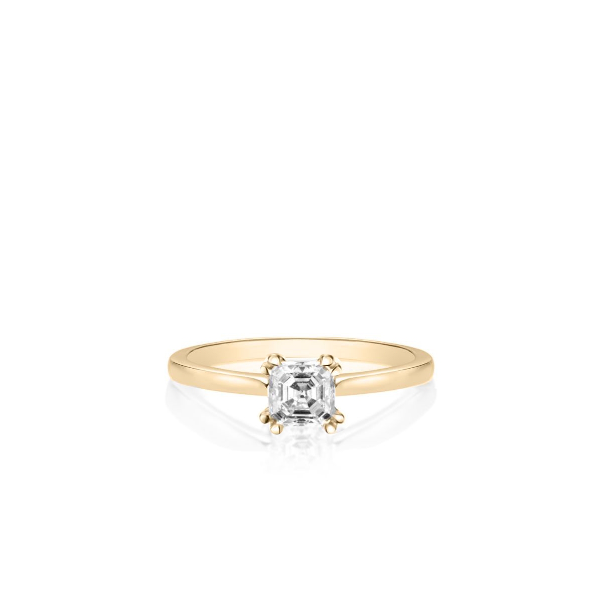 Pierścionek zaręczynowy złoty Królewski