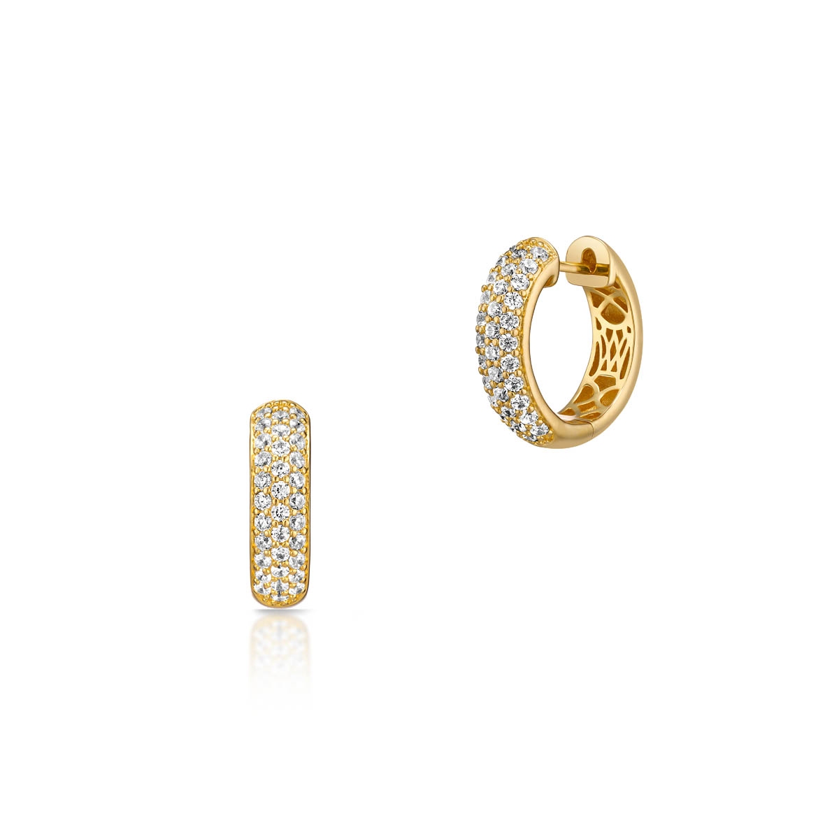 Kolczyki srebrne z cyrkoniami Emblems