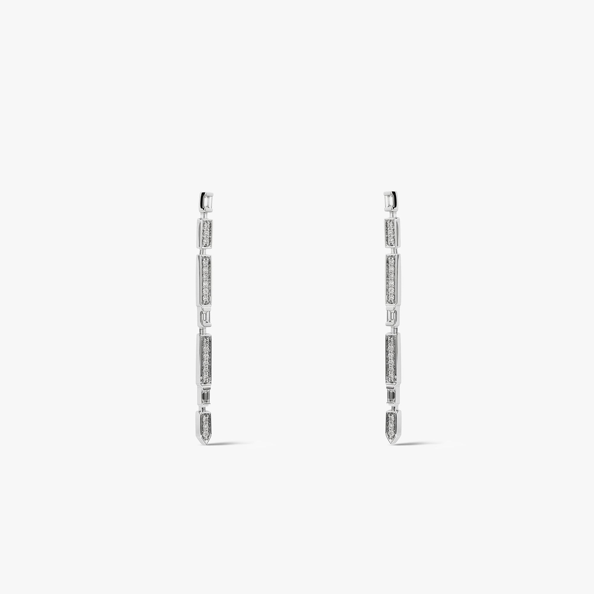 Kolczyki białe złoto z diamentami i brylantami