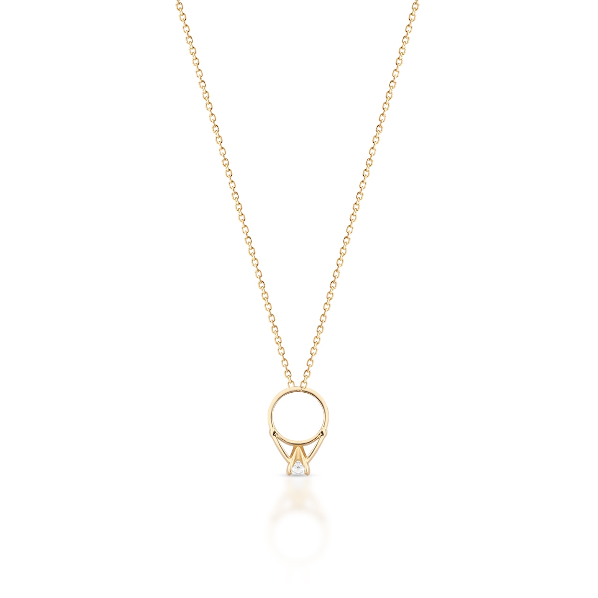 Wisiorek złoty z motywem pierścionka