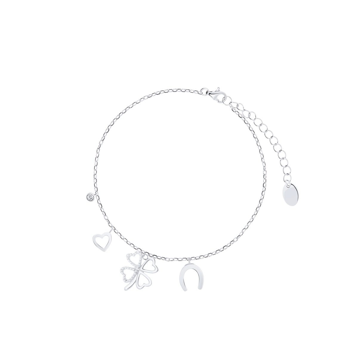 Bransoleta srebrna celebrytka