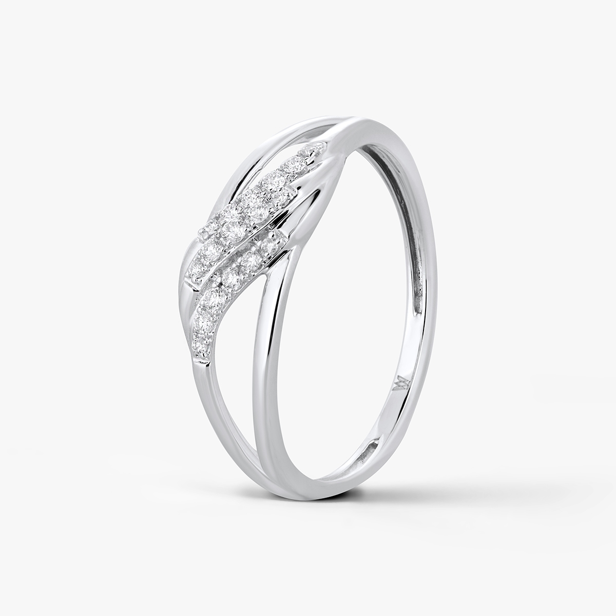 Pierścionek złoty z diamentami