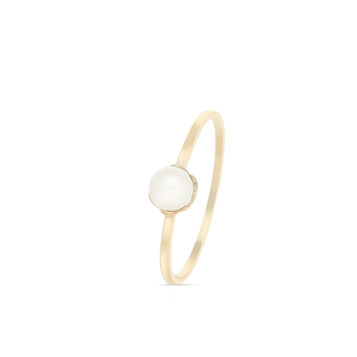 Pierścionek złoty z perłą
