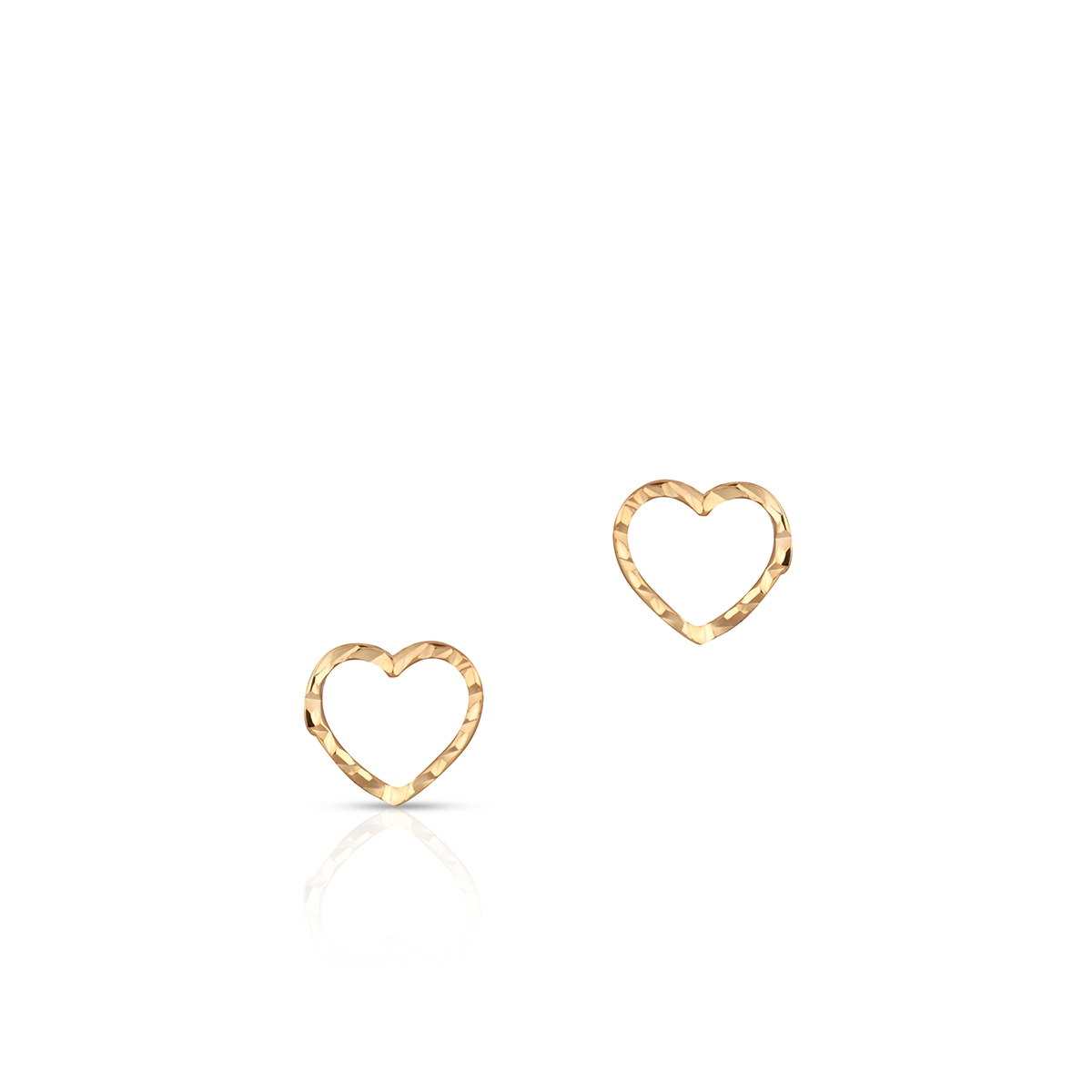 Kolczyki złote serca