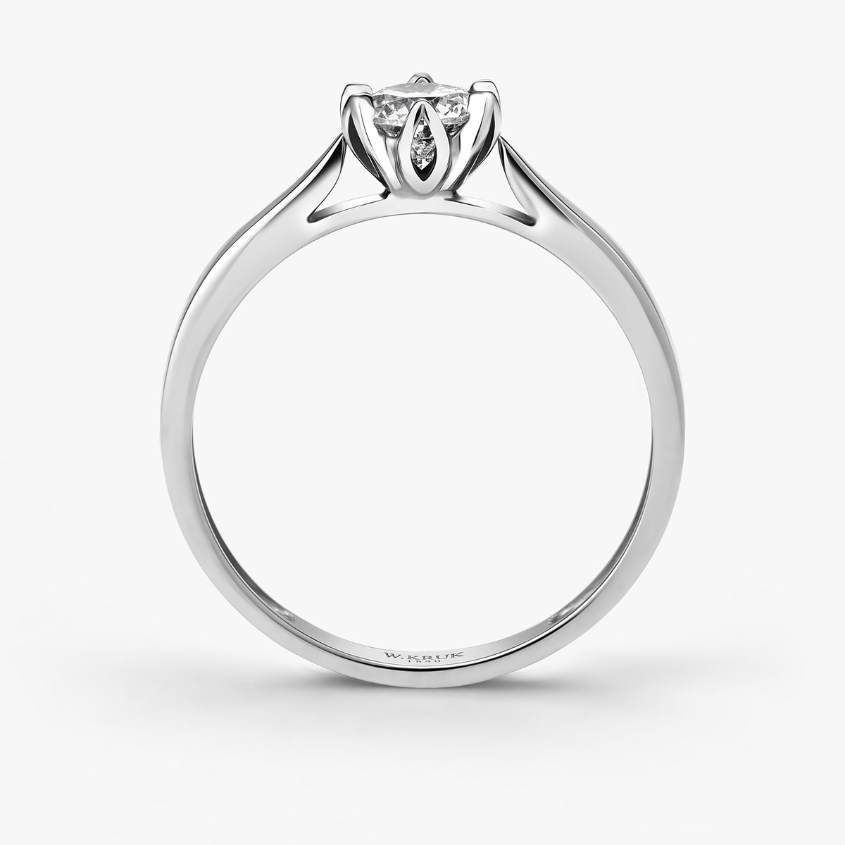 Pierścionek zaręczynowy złoty Romantyczny