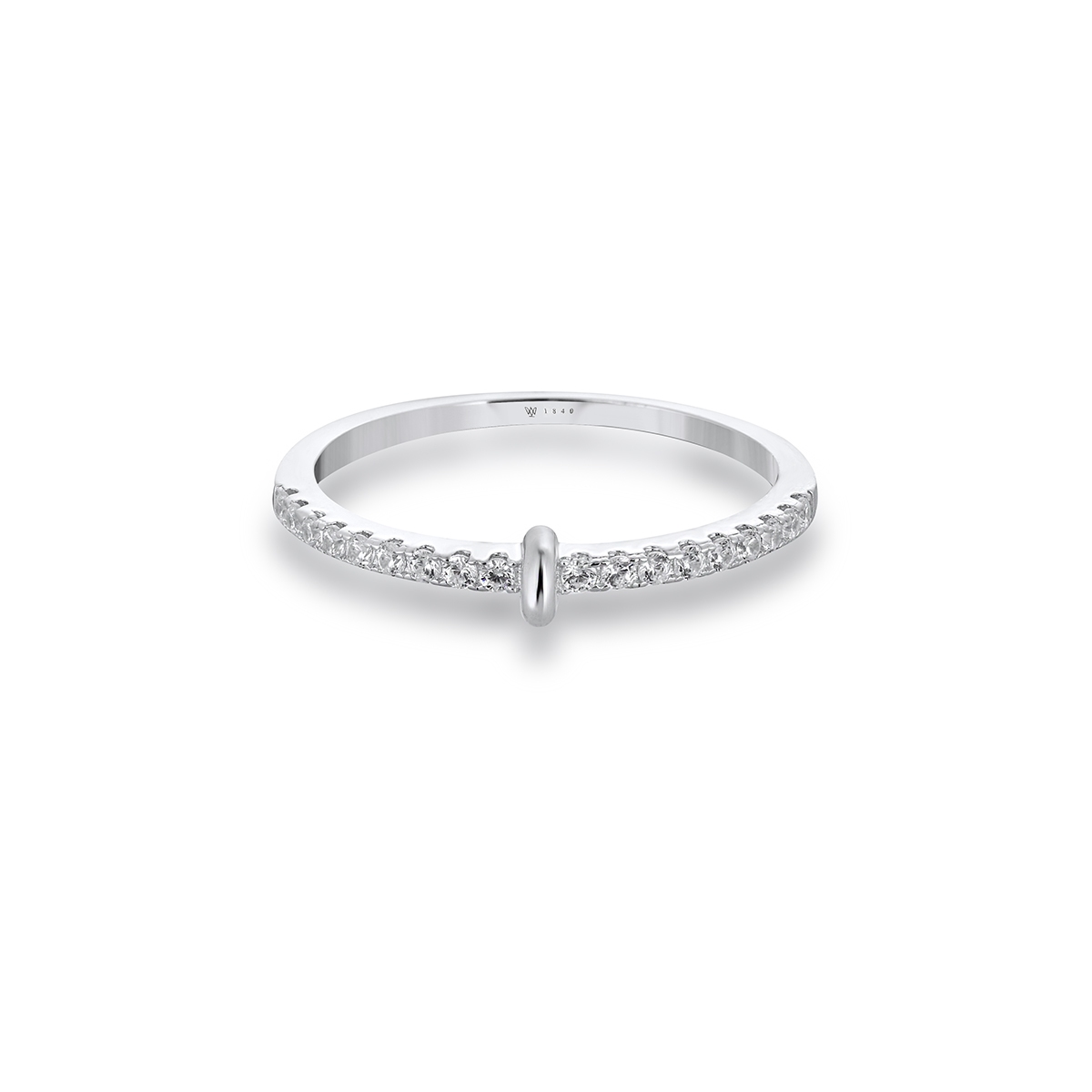 Pierścionek srebrny z cyrkoniami