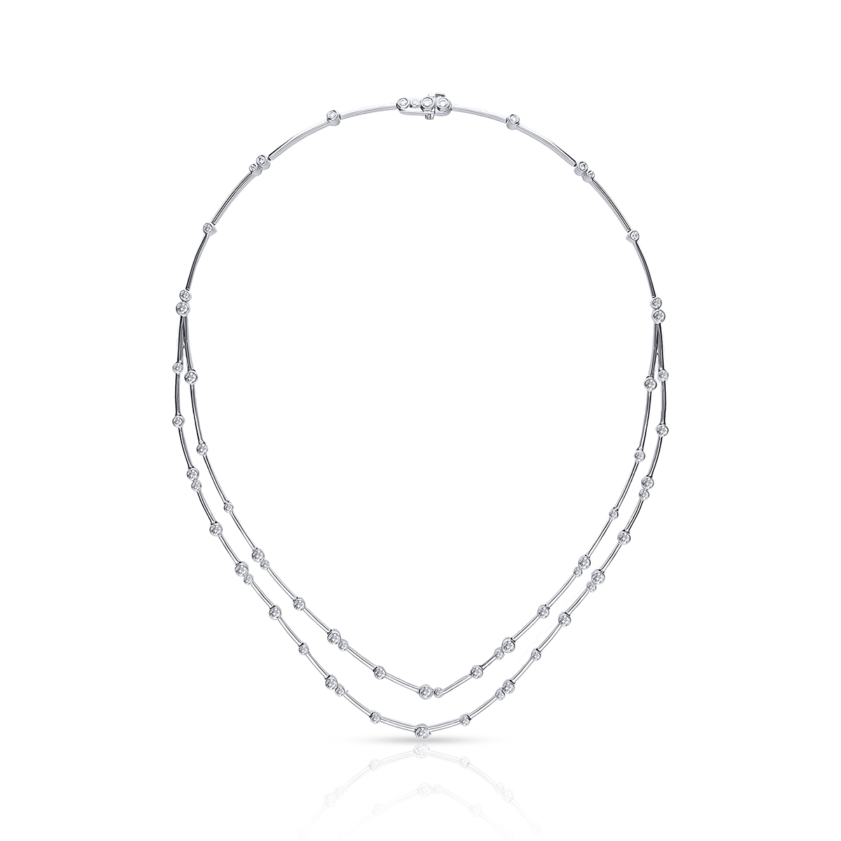 Naszyjnik białe złoto z brylantami