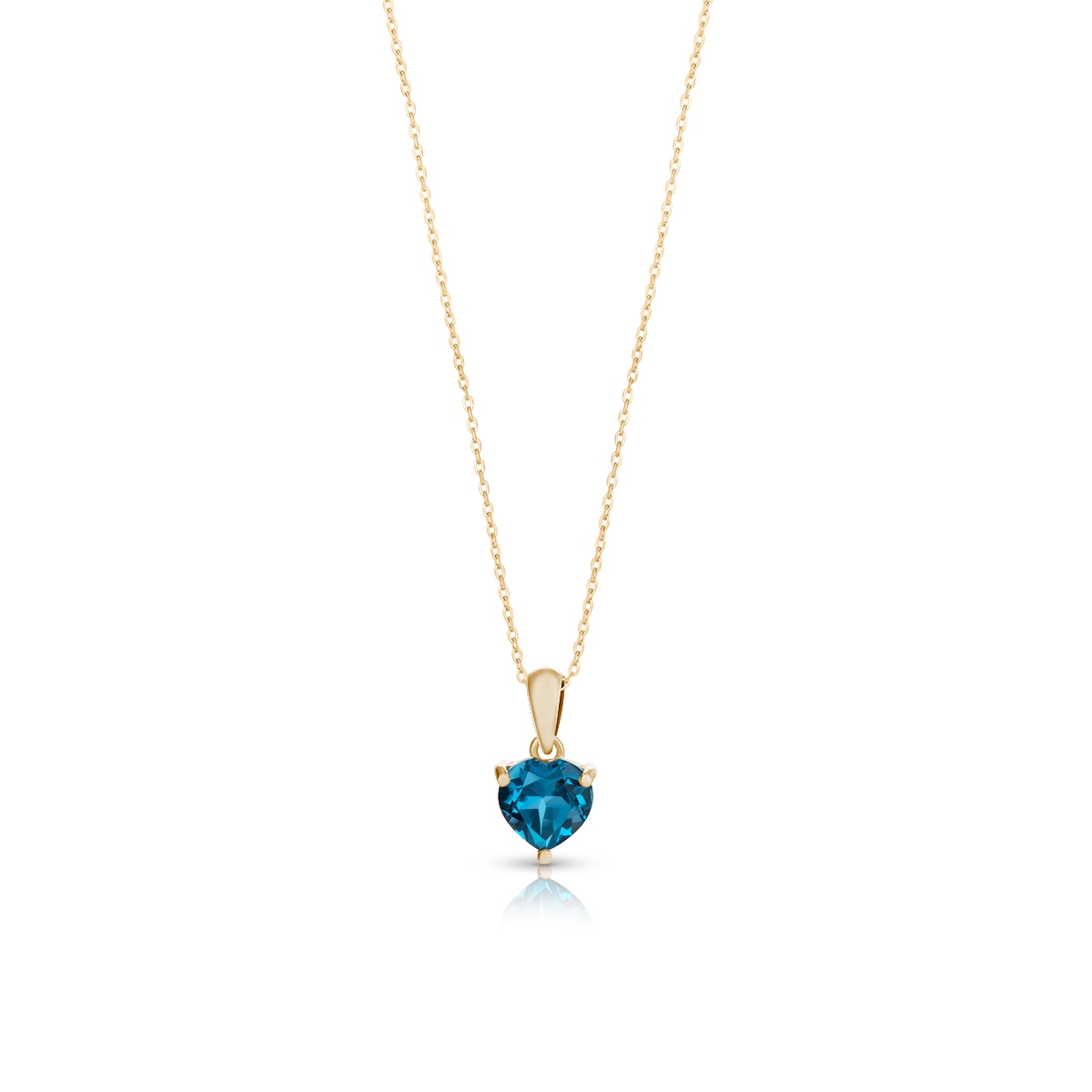 Wisiorek złoty topaz london blue
