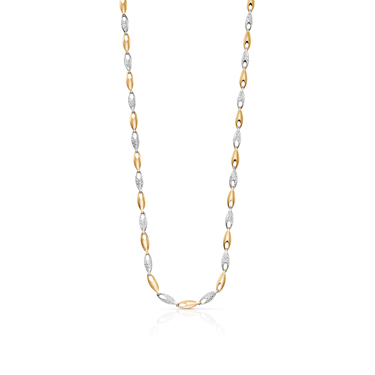 Naszyjnik złoty bicolor