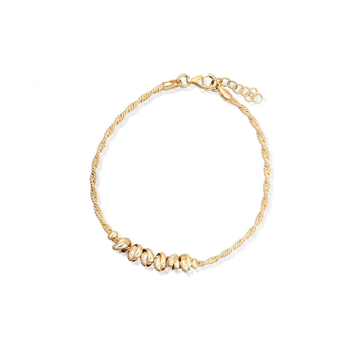 Bransoleta srebrna pozłacana