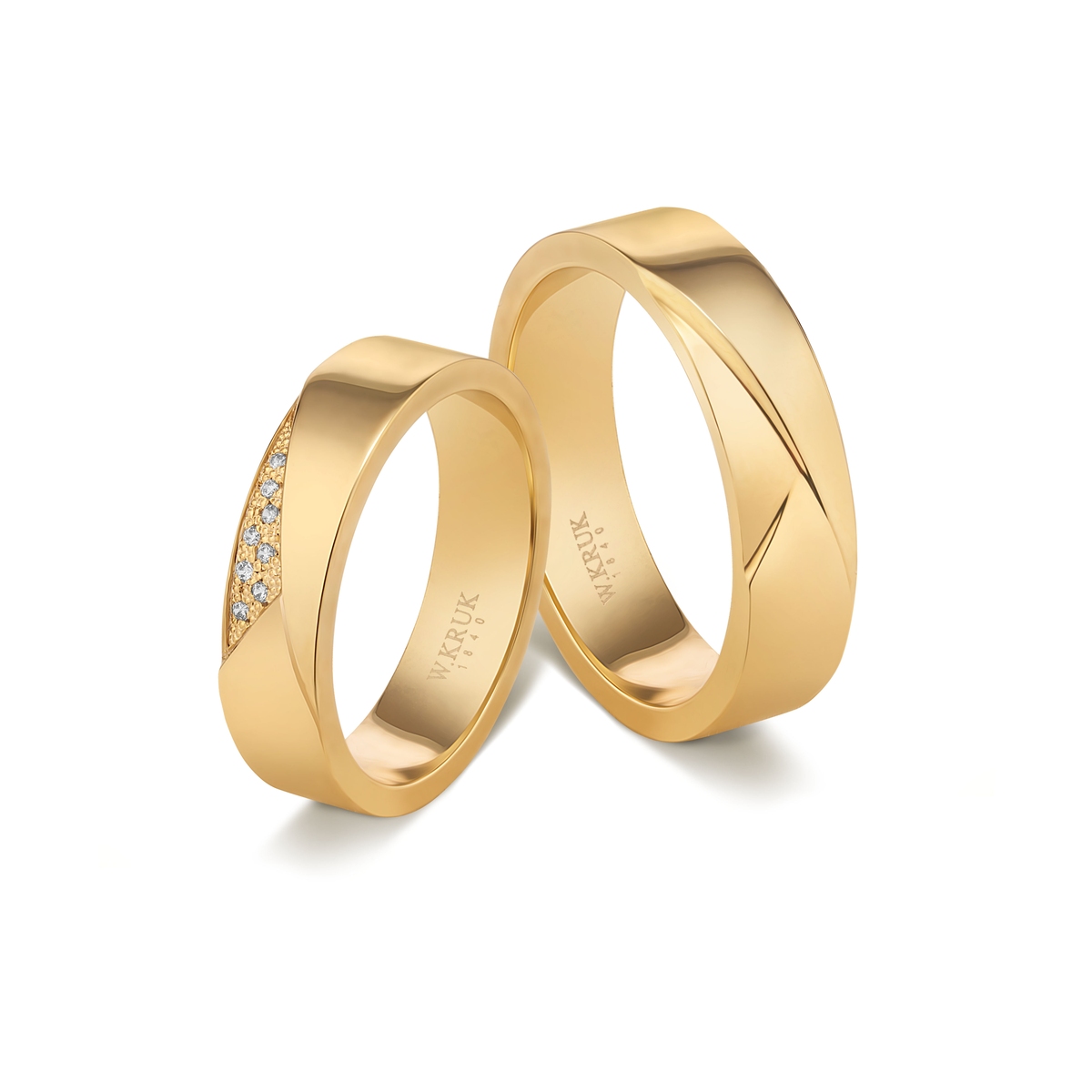 Komplet obrączek złotych AMETTA