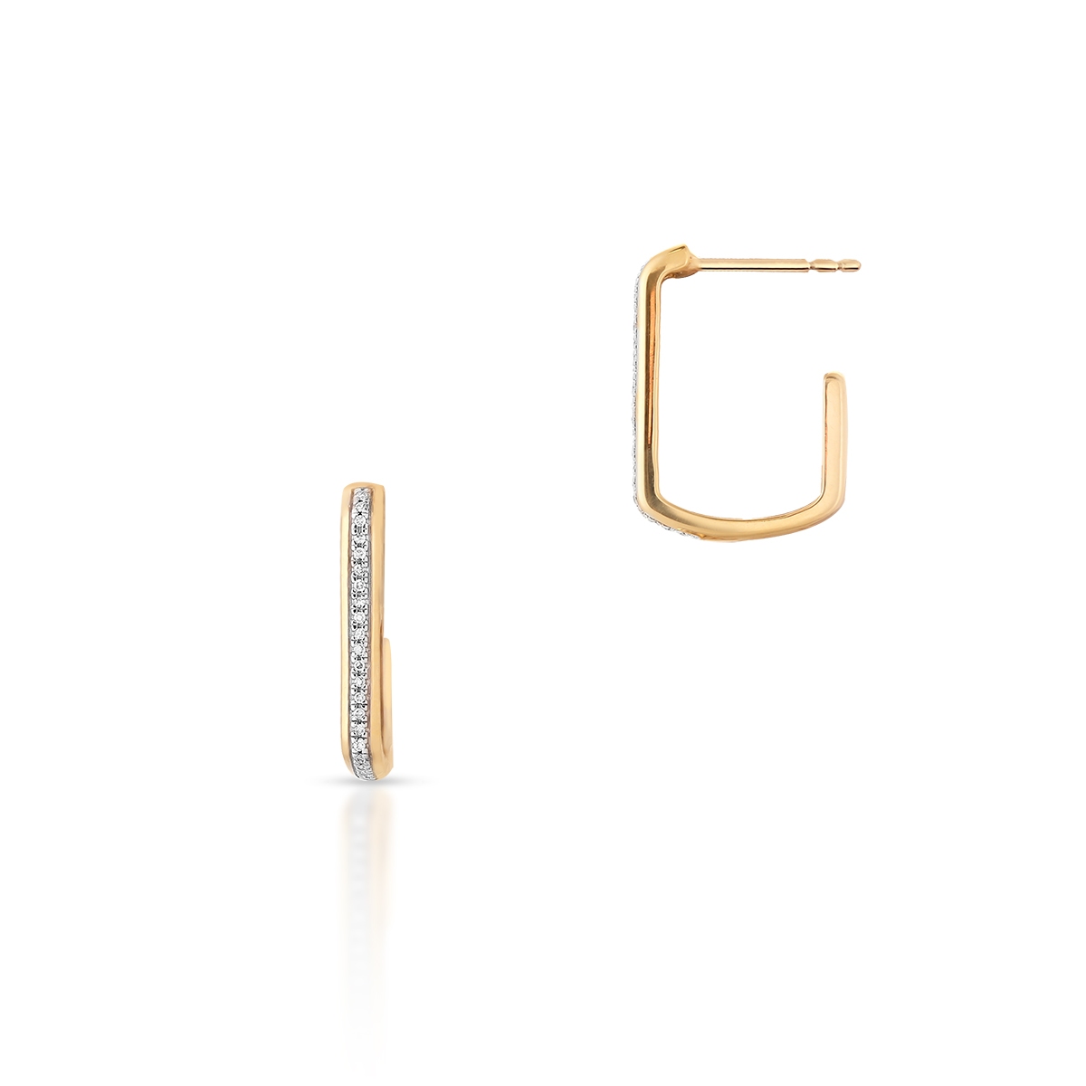 Kolczyki złote z diamentami