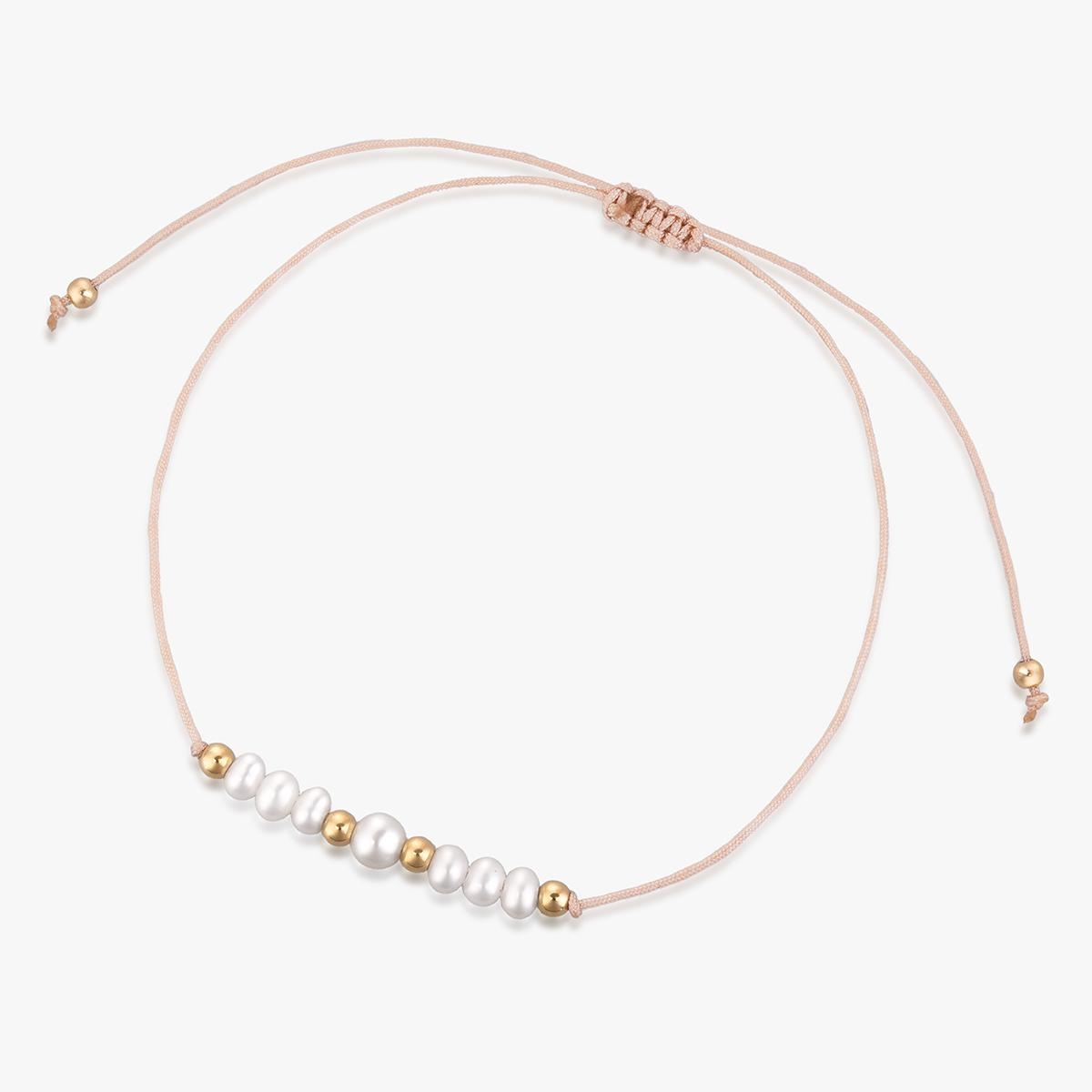 Bransoleta sznurkowa z perłami