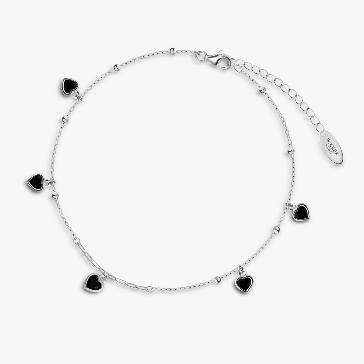 Bransoleta srebrna na nogę