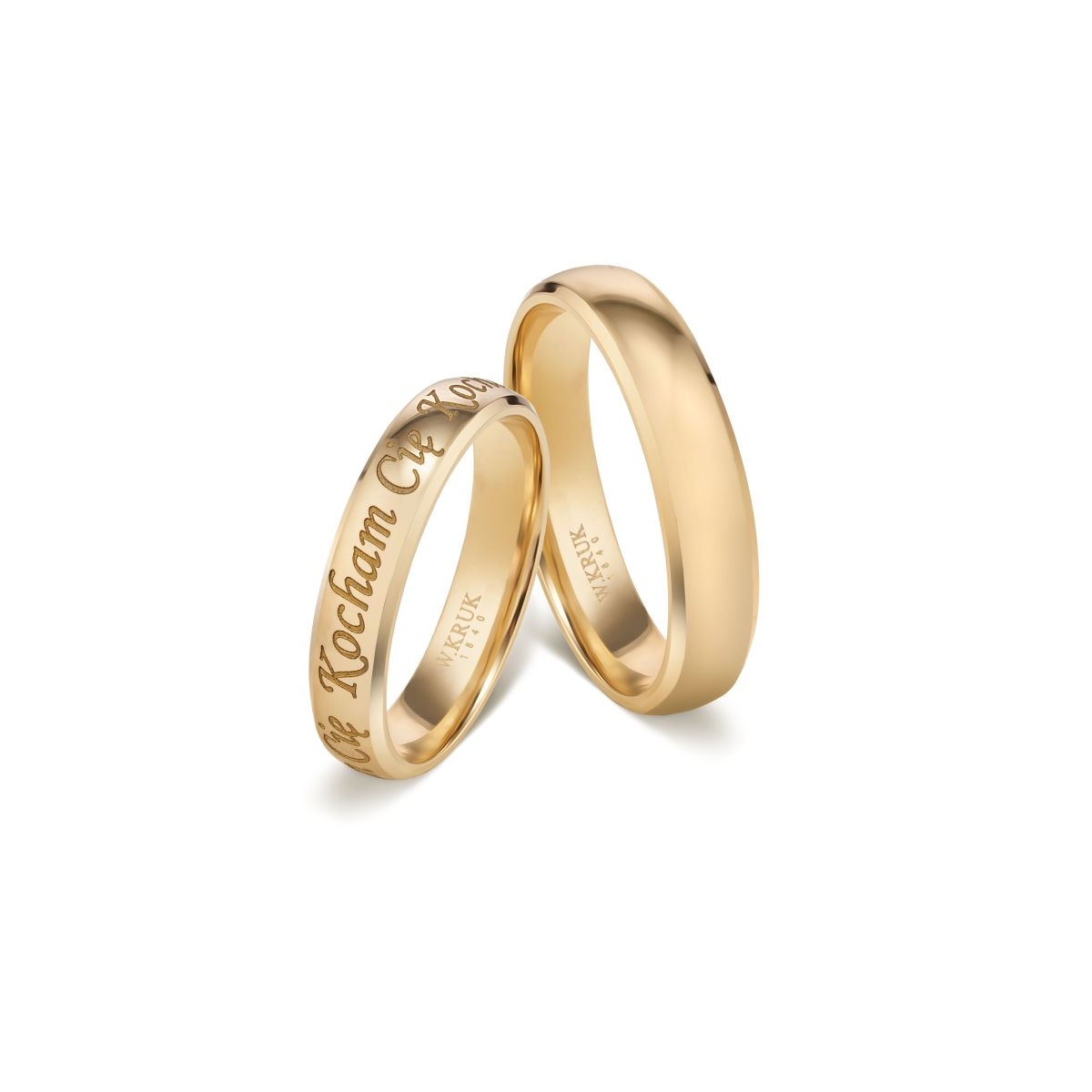 Obrączka złota KOCHAM CIĘ męska