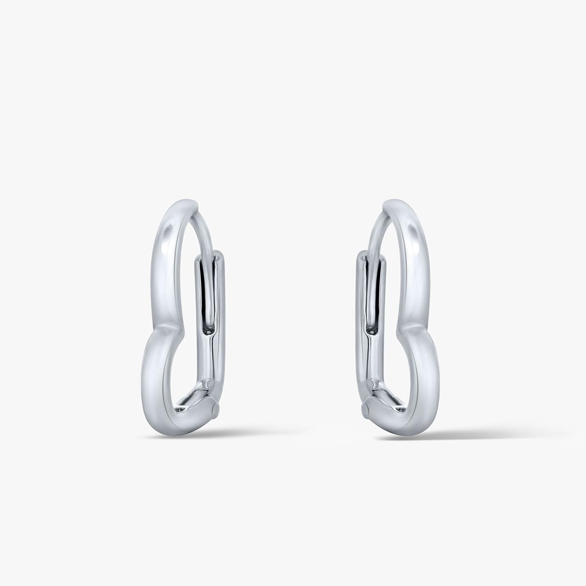 Kolczyki srebrne z motywem serca