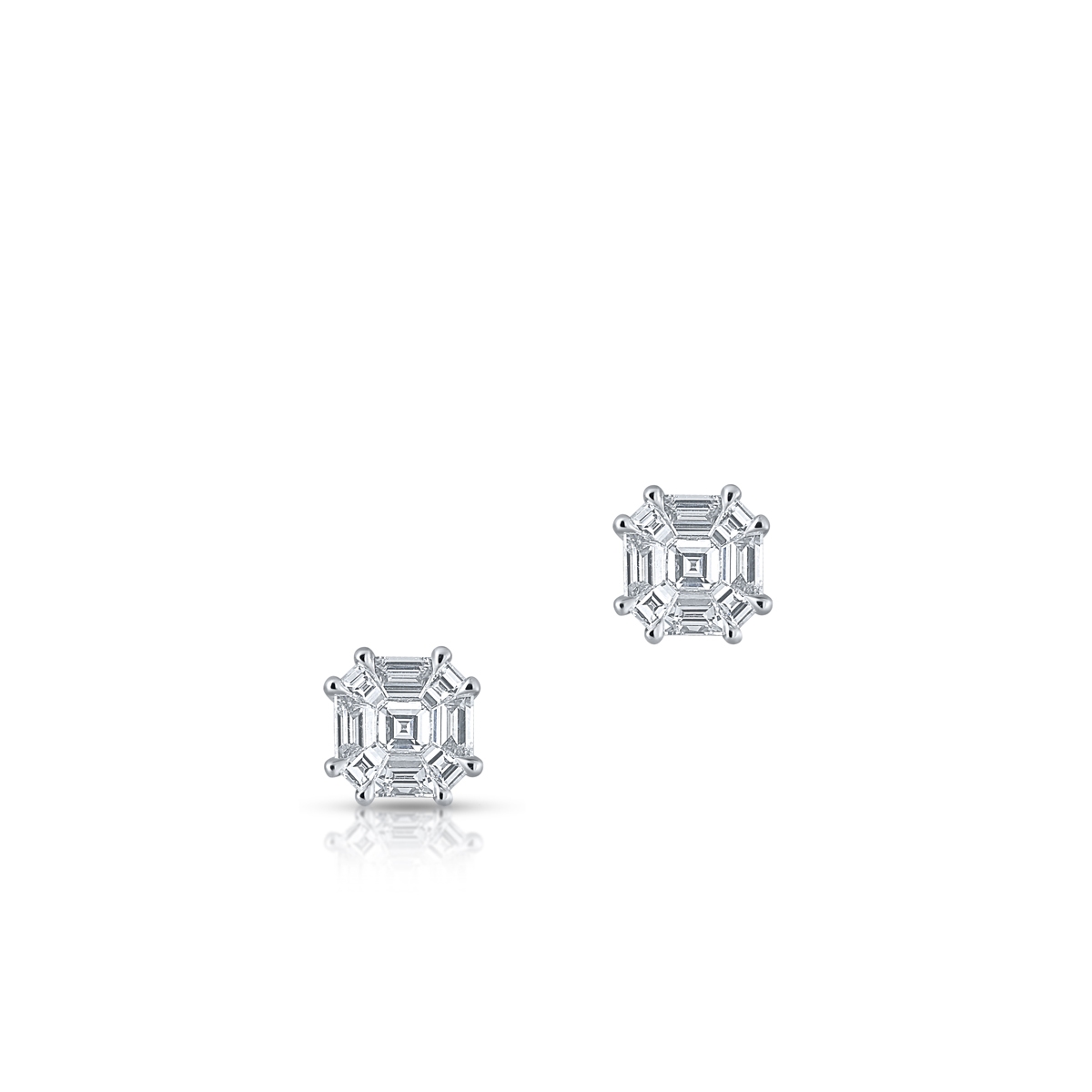 Kolczyki białe złoto z diamentami