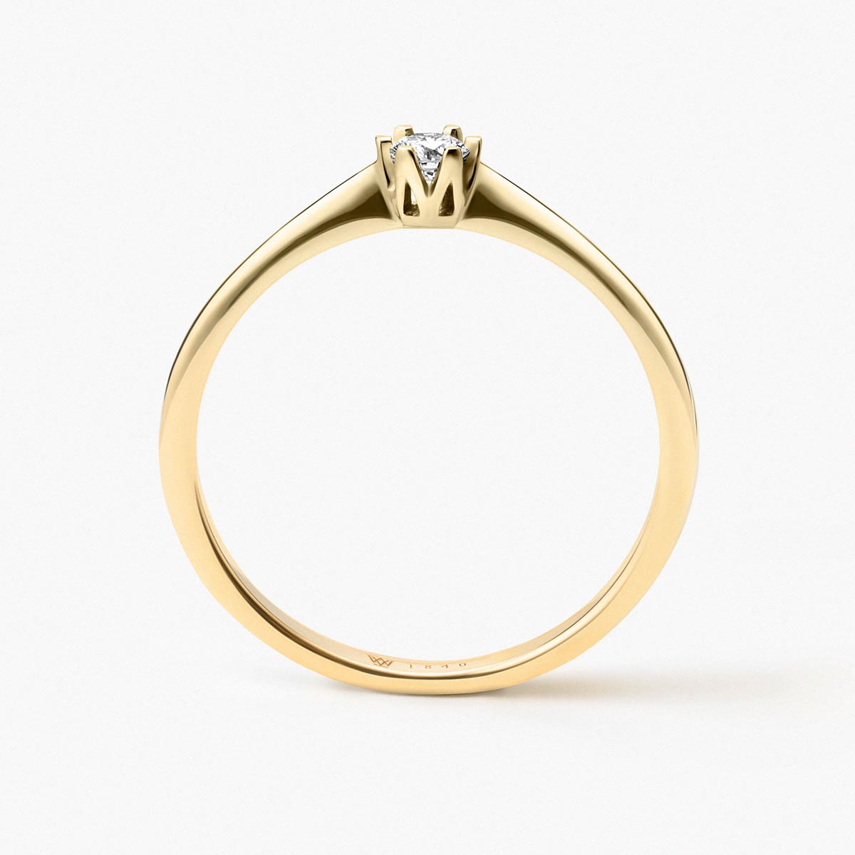 Pierścionek złoty zaręczynowy Jedyny