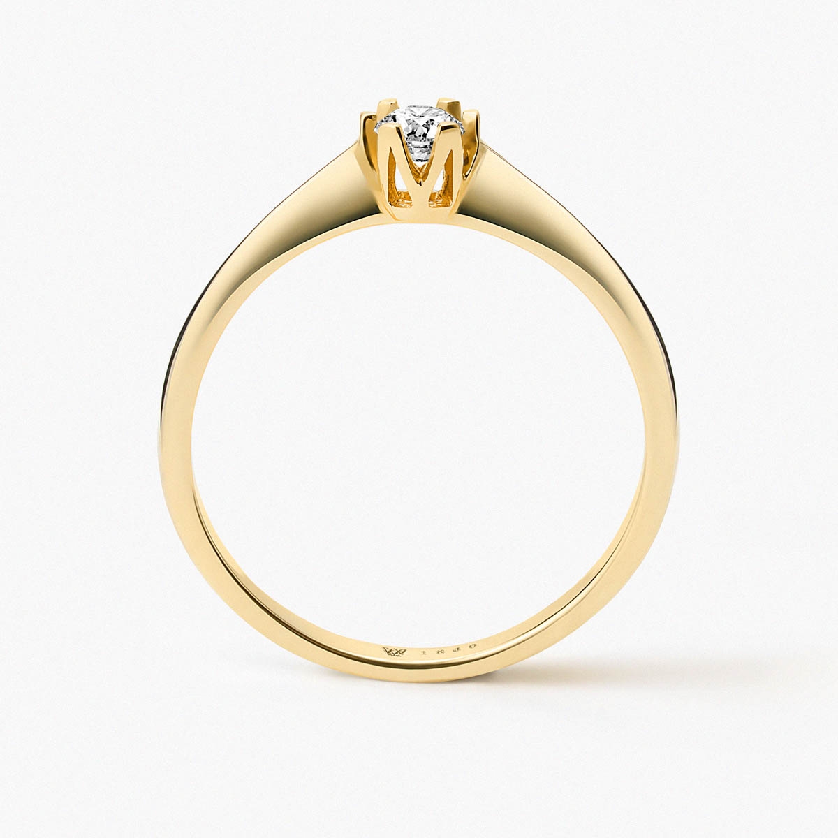 Pierścionek złoty zaręczynowy Jedyny