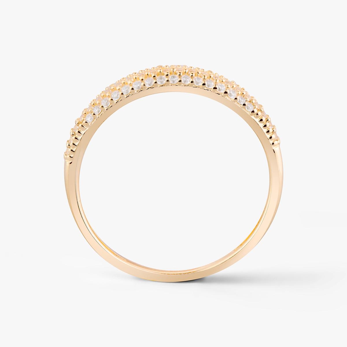 Pierścionek złoty z cyrkoniami