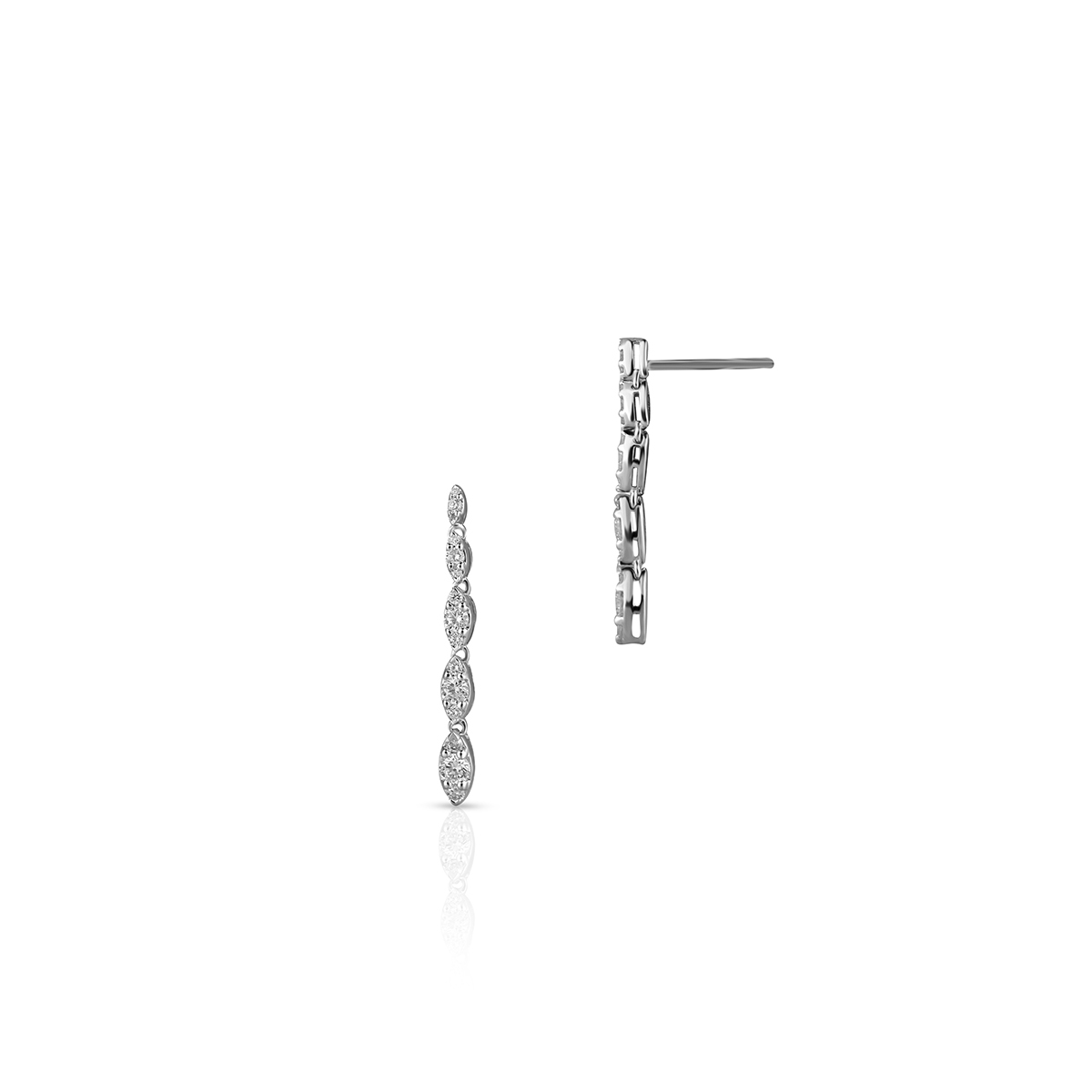 Kolczyki białe złoto z brylantami