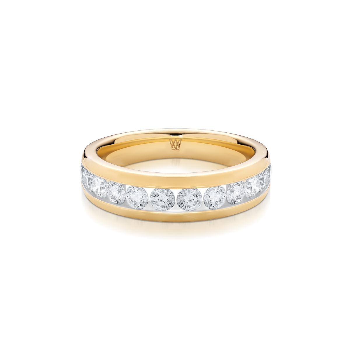 Pierścionek złoty z diamentami