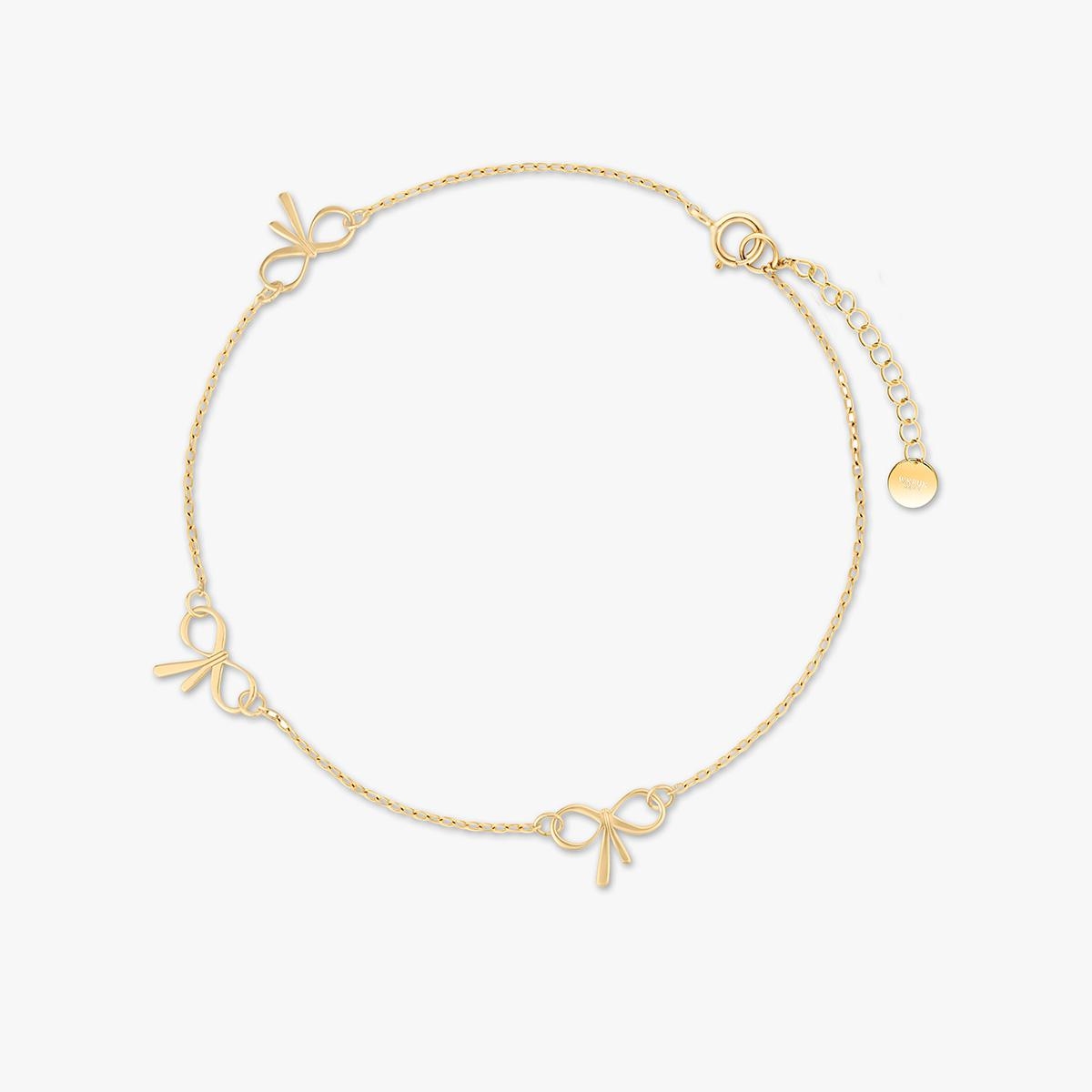 Bransoletka srebrna z kokardkami