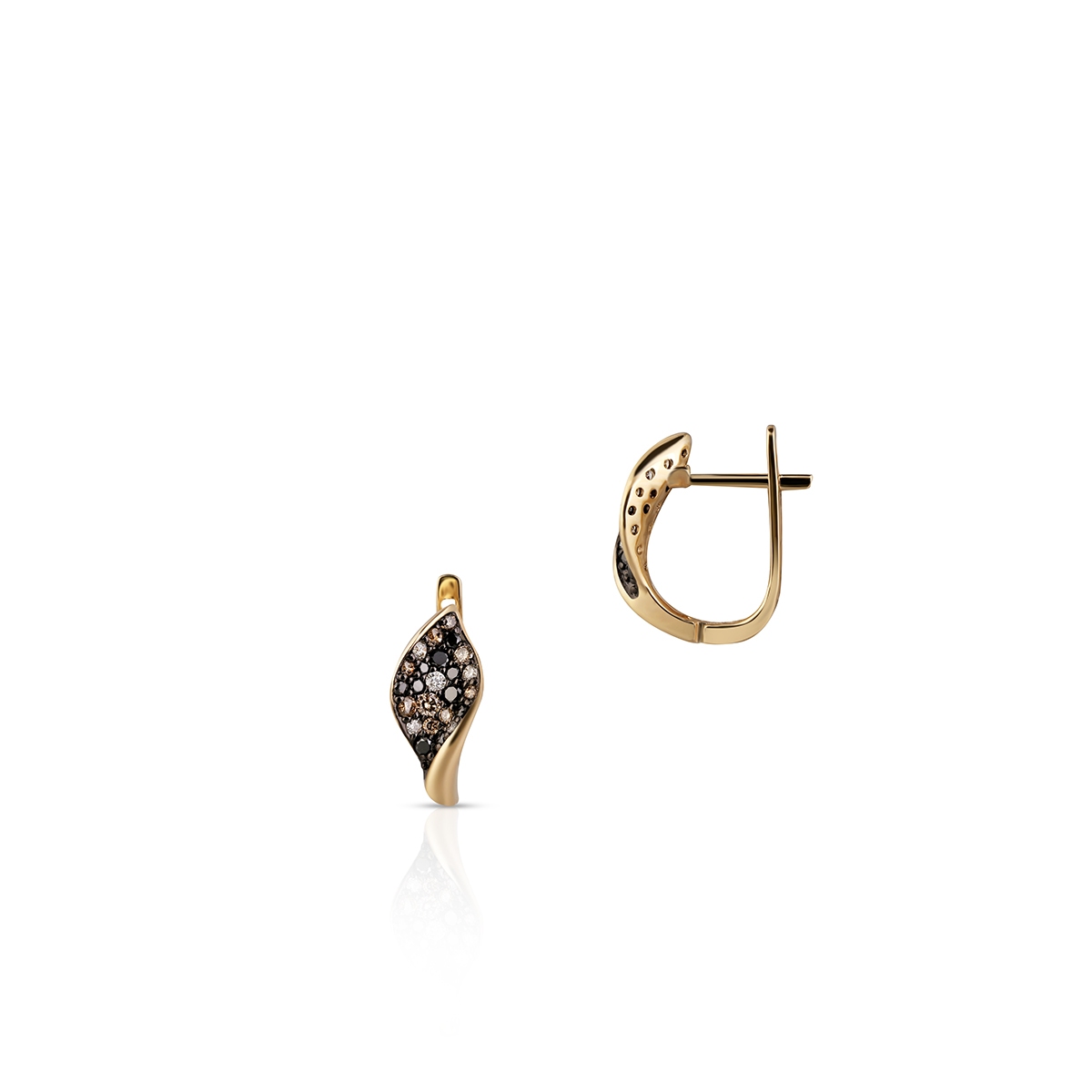 Kolczyki złote z brylantami