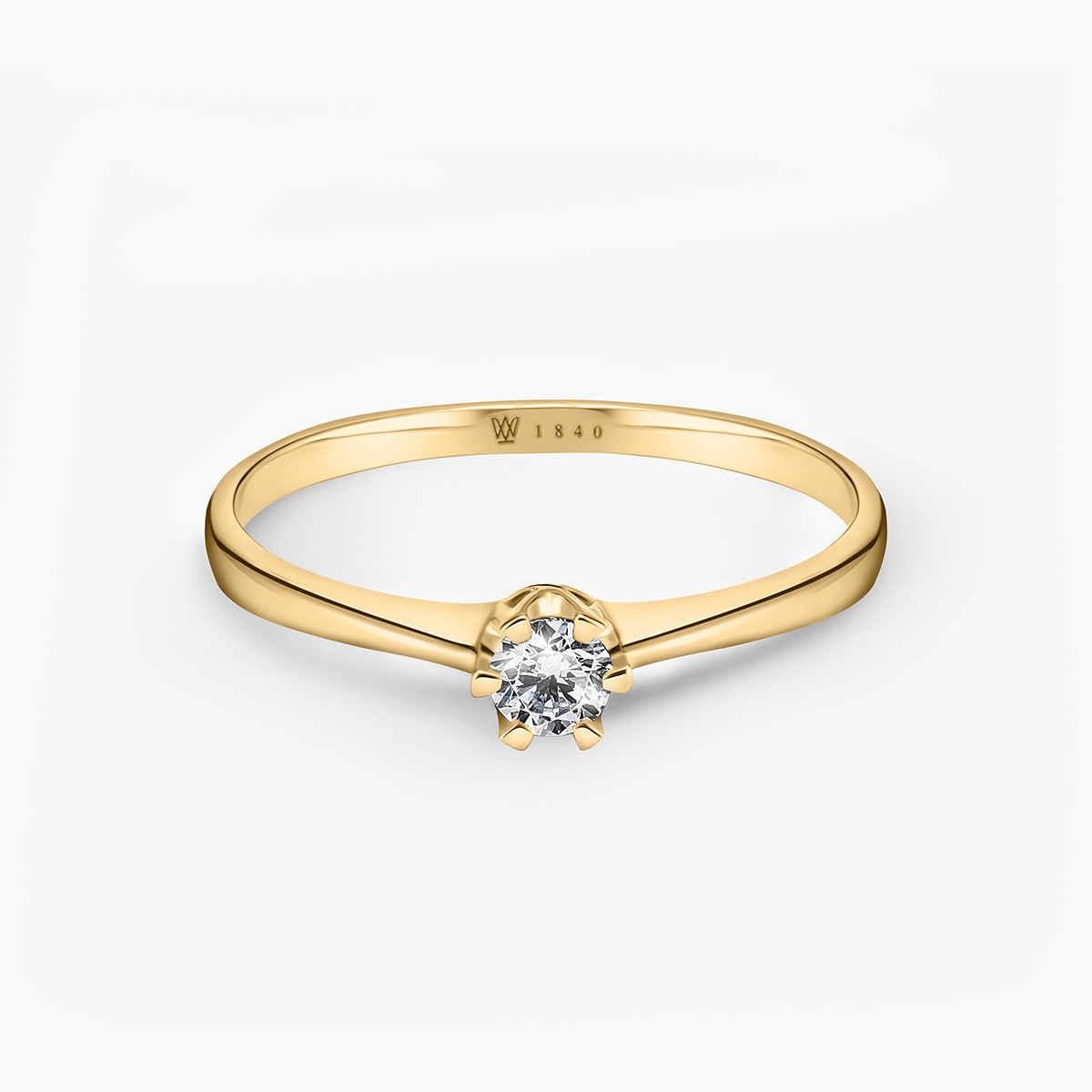 Pierścionek zaręczynowy złoty Jedyny