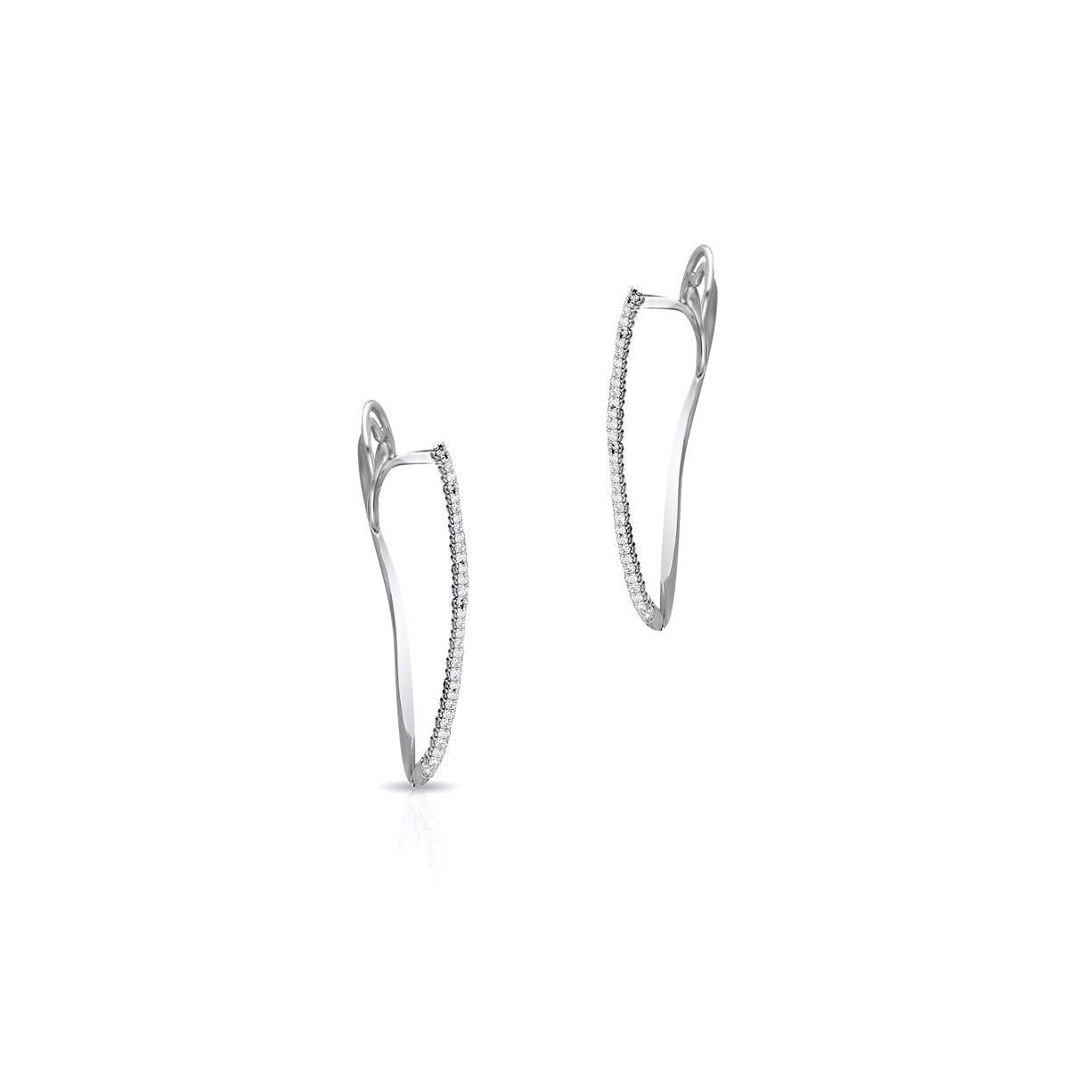 Kolczyki białe złoto RECARLO