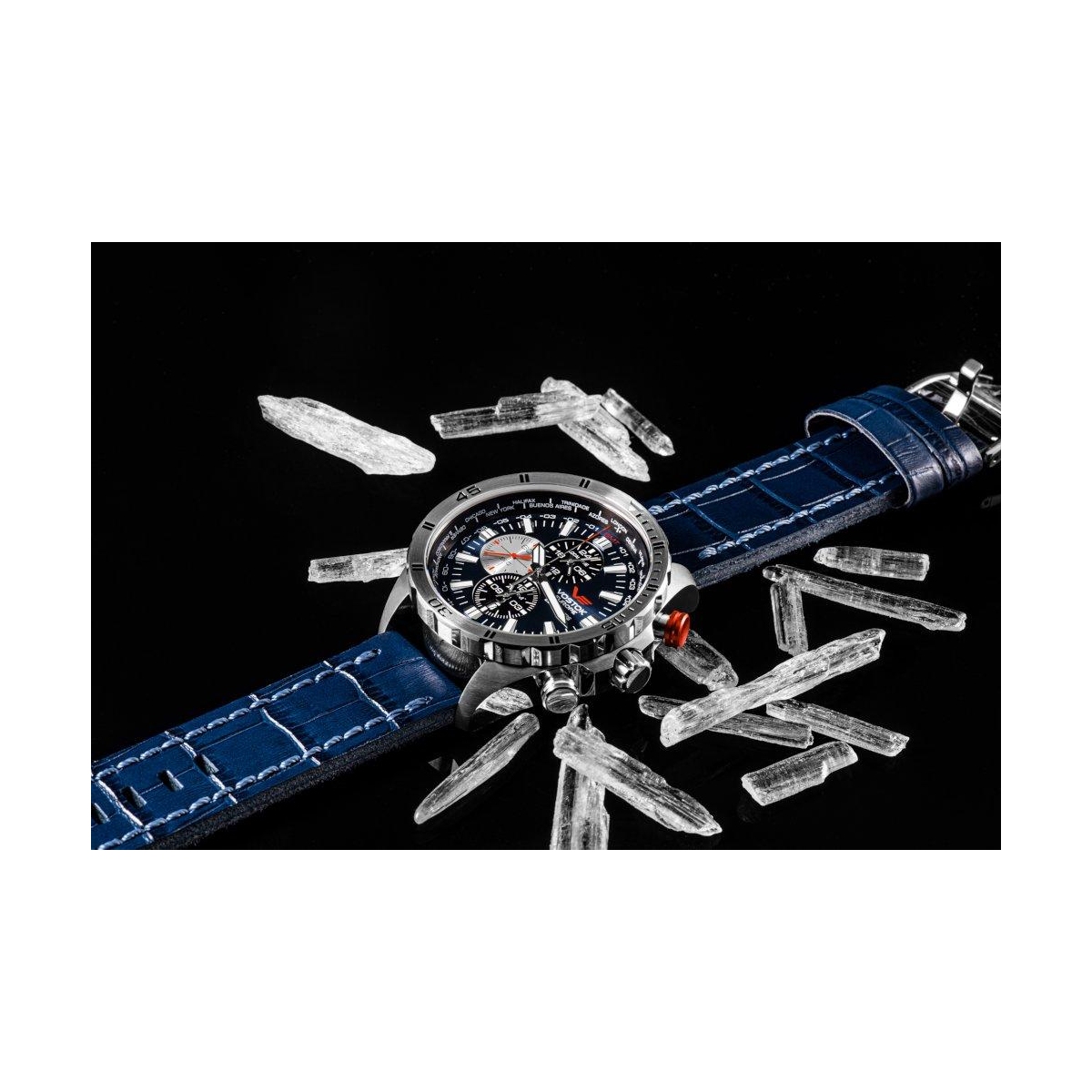 ZEGAREK VOSTOK EUROPE ALMAZ SPACE STATION DUAL TIME
