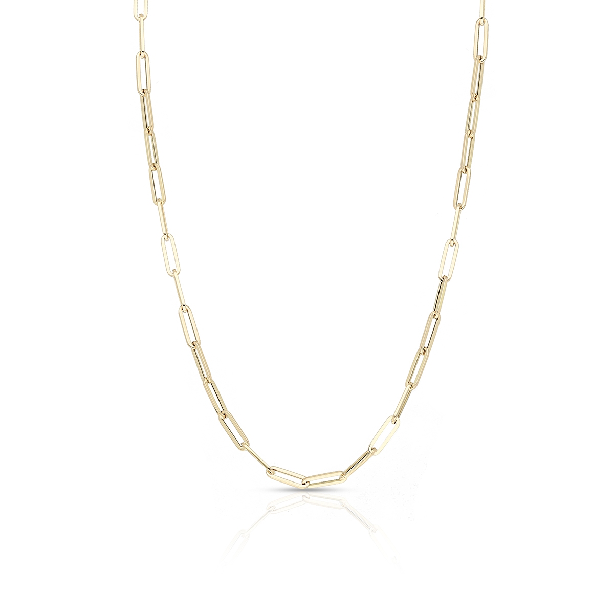 Naszyjnik złoty paper clip