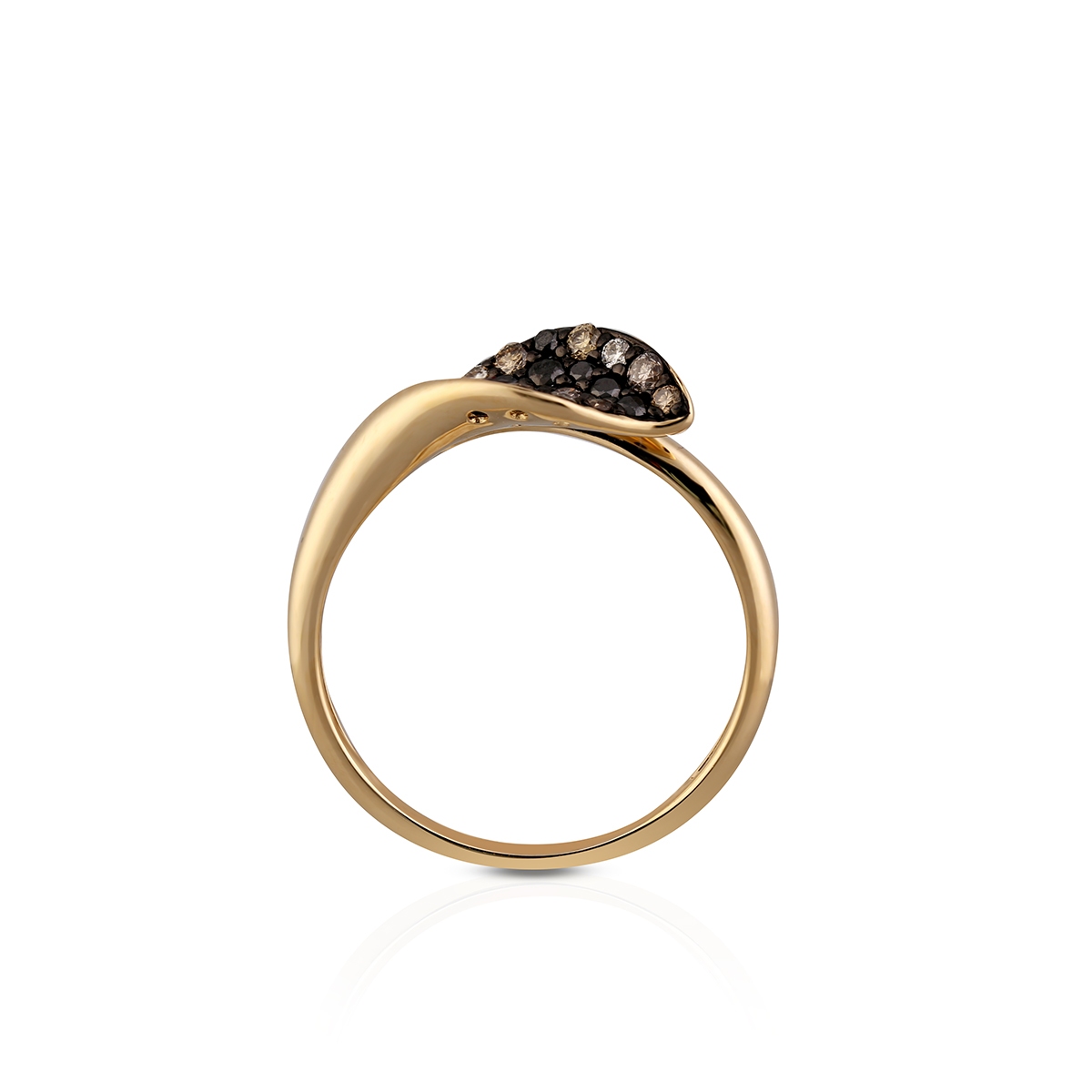 Pierścionek złoty z brylantami