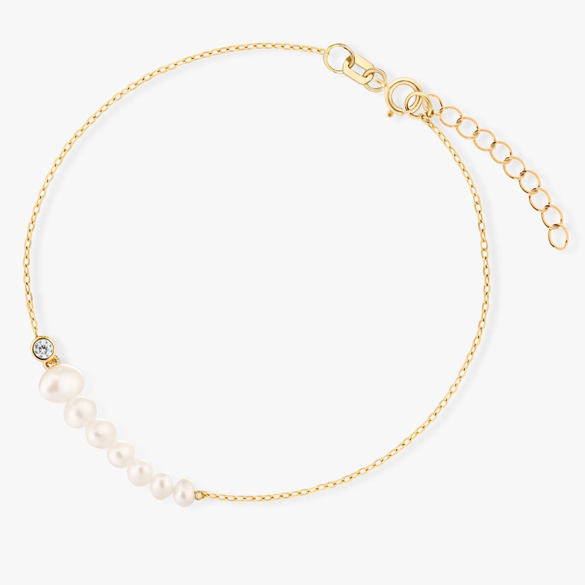 Bransoleta srebrna z perłami