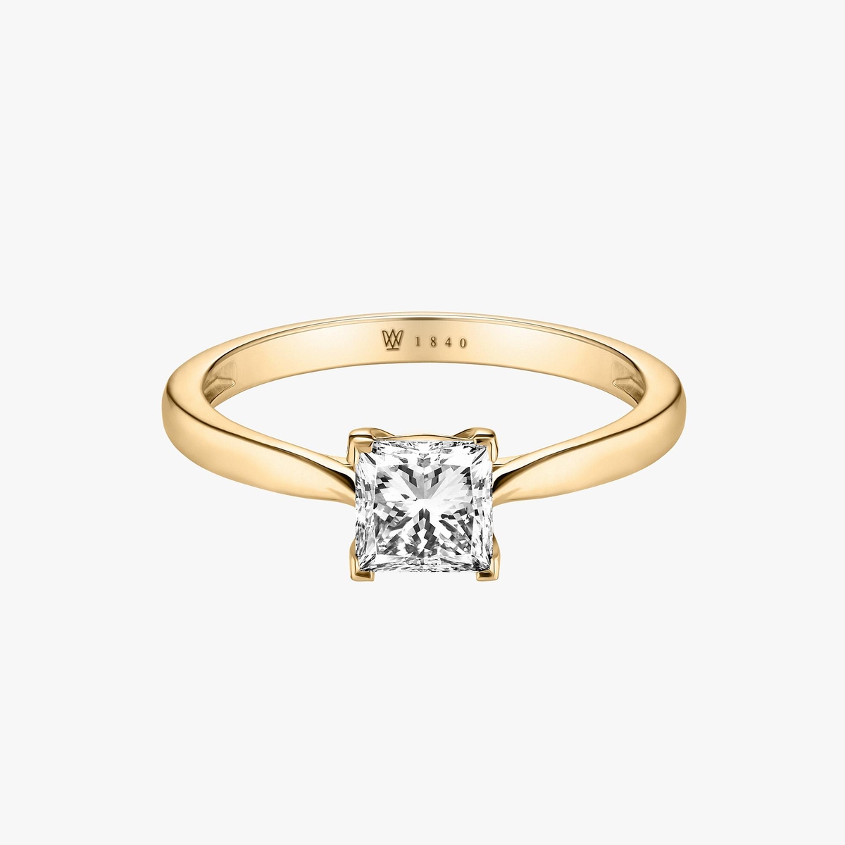 Pierścionek zaręczynowy złoty Niezwykły