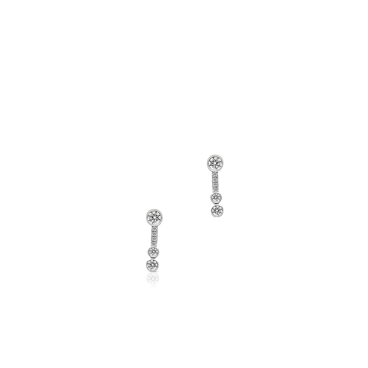 Kolczyki białe złoto z brylantami