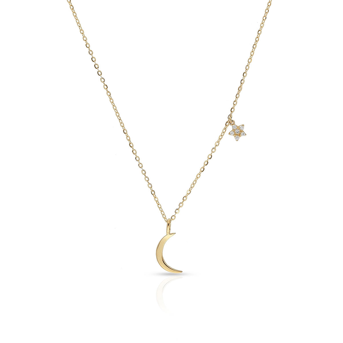 Naszyjnik złoty z cyrkoniami