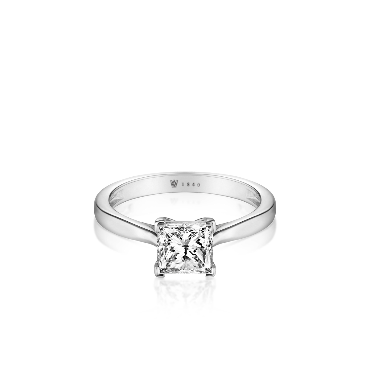 Pierścionek zaręczynowy białe złoto Niezwykły