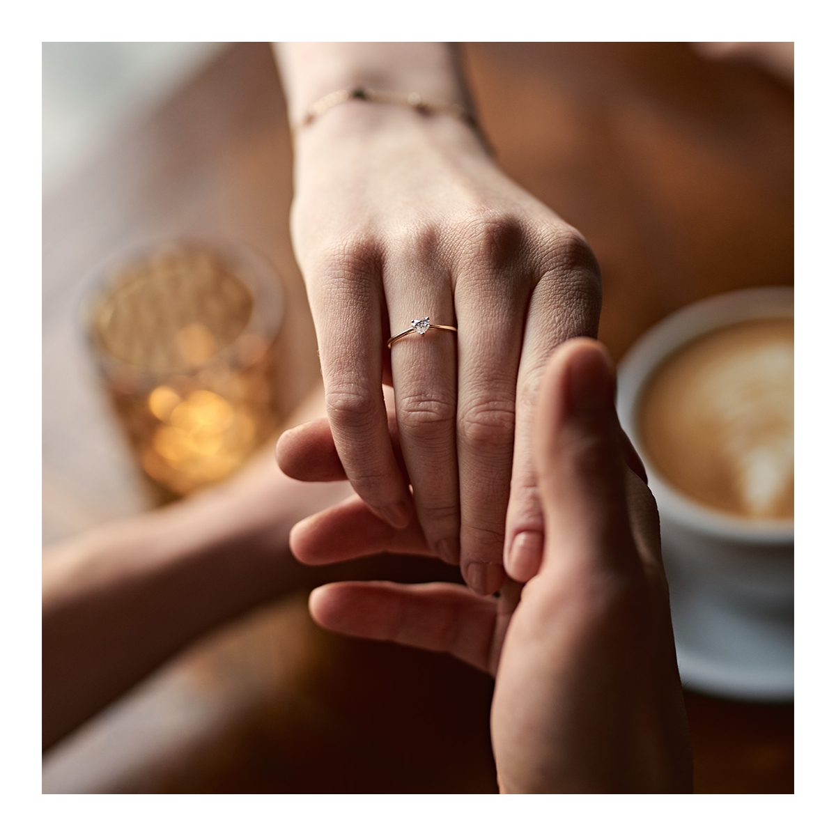 Pierścionek zaręczynowy złoty Doskonały