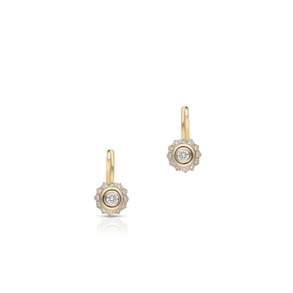 Kolczyki złote z brylantami