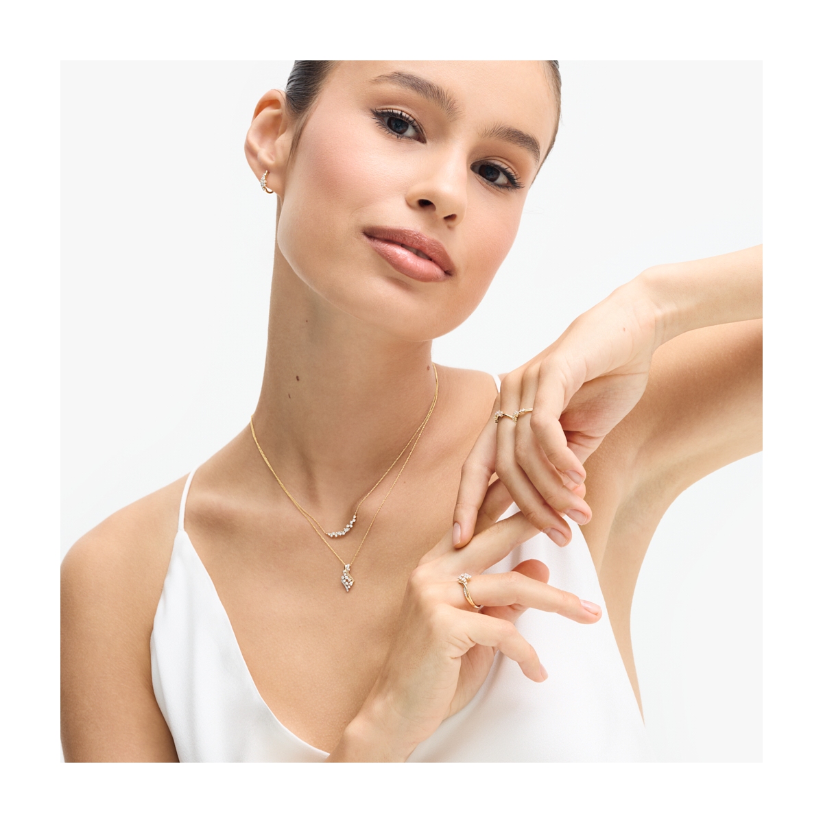 Naszyjnik złoty z diamentami Galaktyka