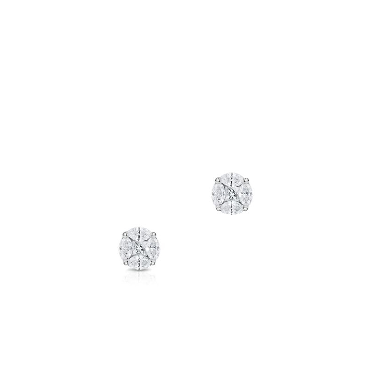 Kolczyki białe złoto z diamentami